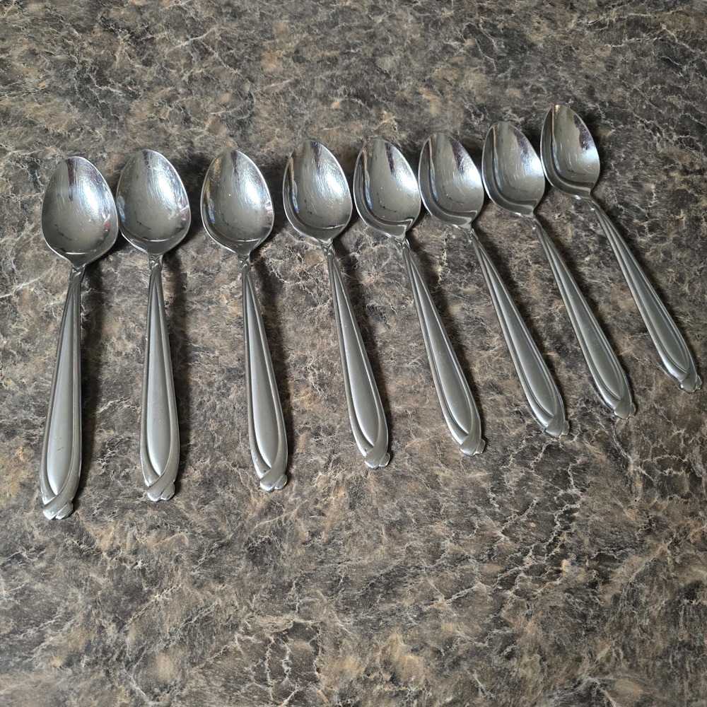 Hampton Silversmiths 18/8 Stainless Steel Dinner Spoons Set of 8 Glossy Korea
